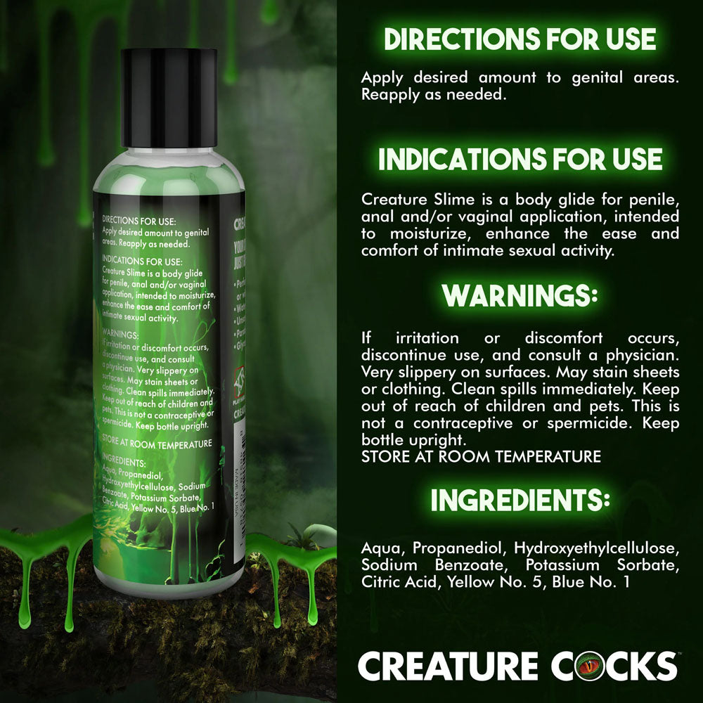 Creature Slime by Creature Cocks - Green Slime - Green Water Based Lubricant - 118 ml Bottle-AH586-4OZ