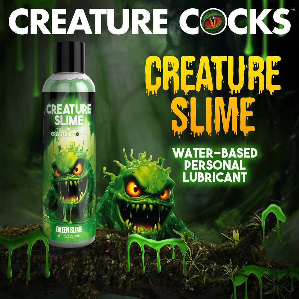 Creature Slime by Creature Cocks - Green Slime - Green Water Based Lubricant - 237 ml Bottle-AH586-8OZ