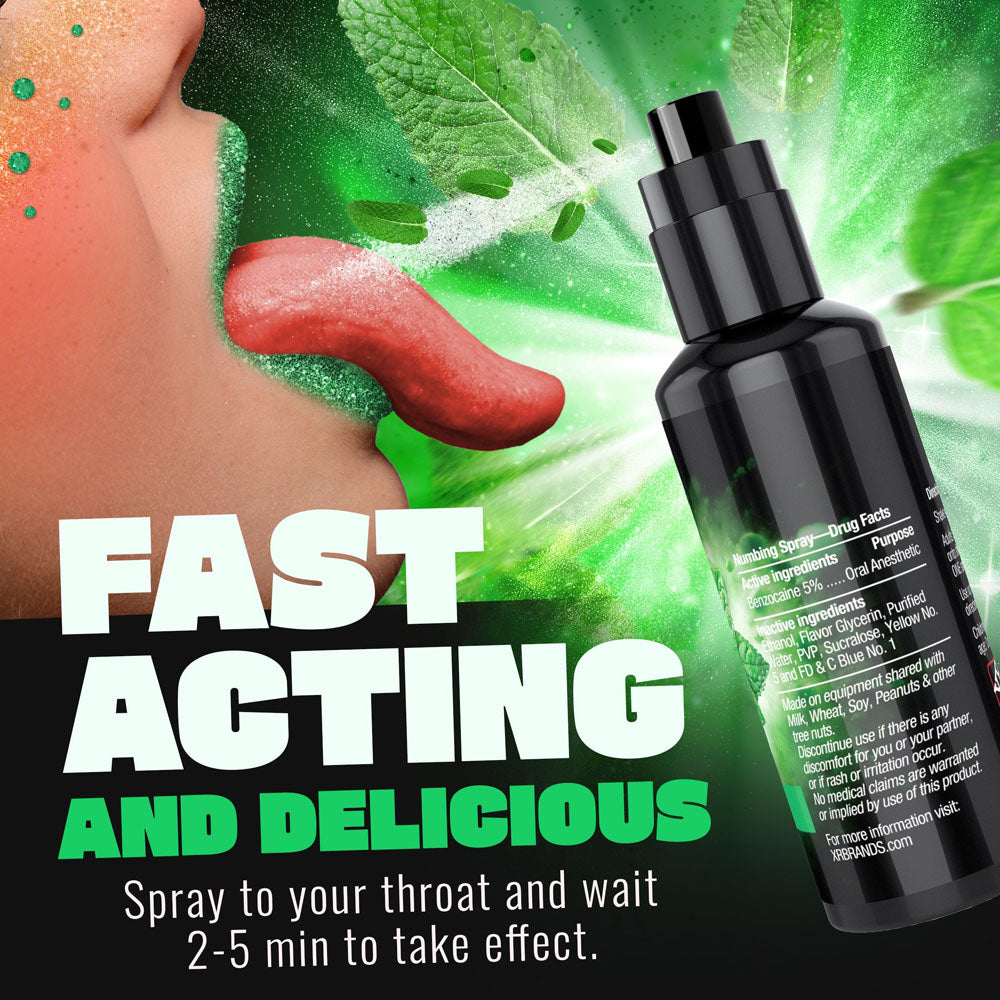 Good Blow Deep Throat Spray - Spearmint - Spearmint Flavoured Numbing Spray - 59 ml Spray-AH588-SPEAR