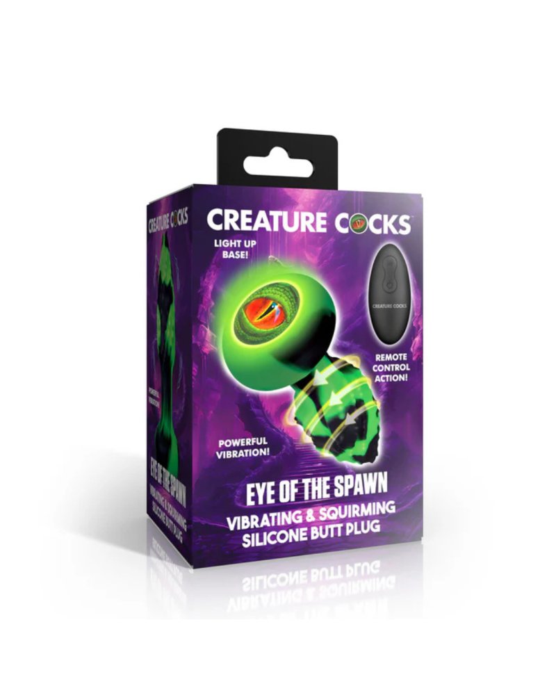 Creature Cocks Eye of the Spawn Vibrating & Squirming Silicone Butt Plug-AH698