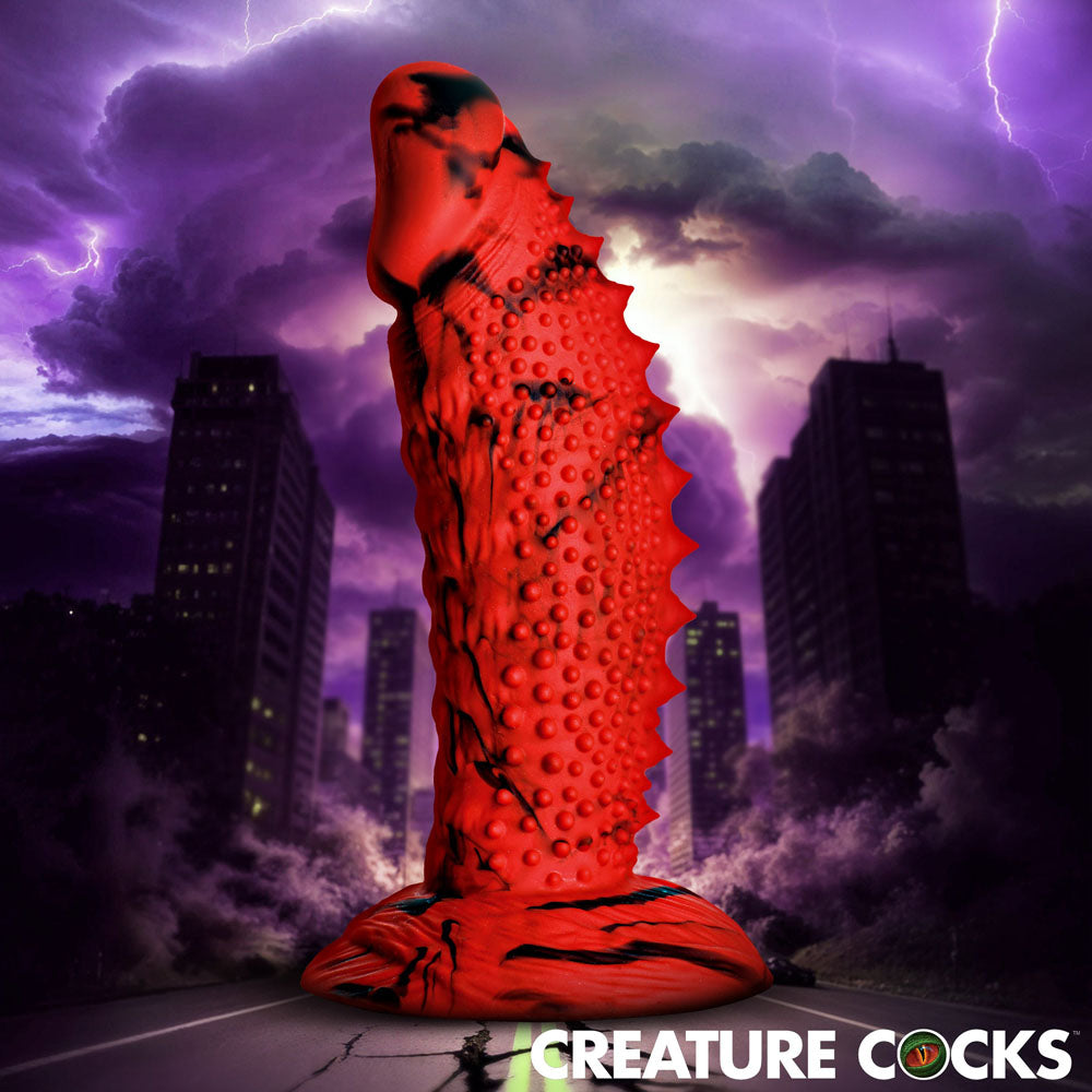 Creature Cocks Gojira - Red/Black 18.5 cm Fantasy Dildo - AH850