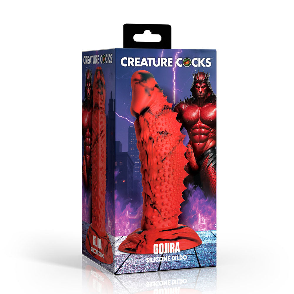 Creature Cocks Gojira - Red/Black 18.5 cm Fantasy Dildo - AH850