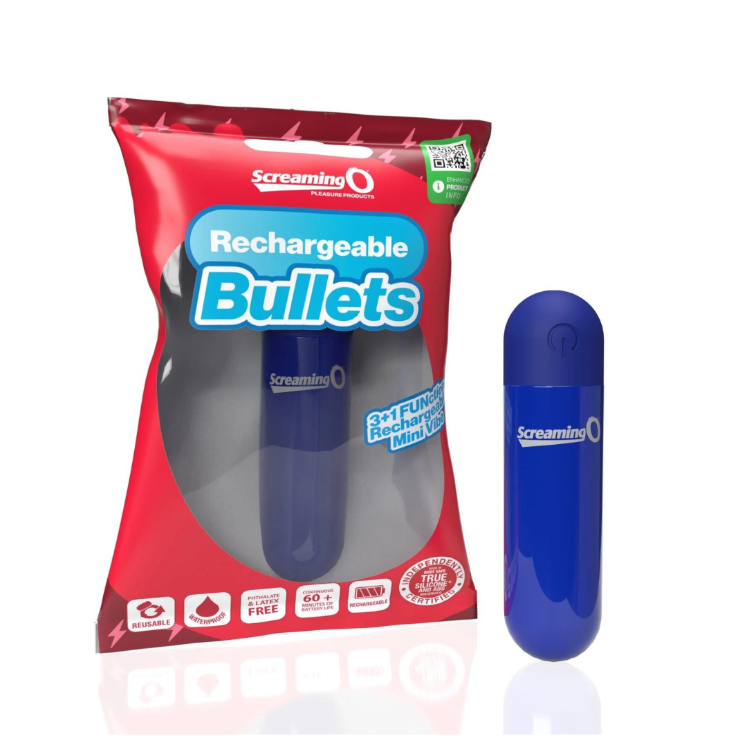 Screaming O Rechargeable Bullets - Blue-ARBA-BU