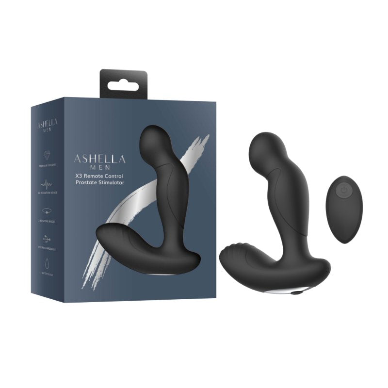 Ashella Men X3 Remote Control Prostate Stimulator-ASHM03