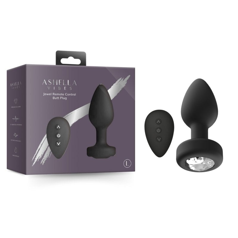 Ashella Vibes Jewel Remote Control Butt Plug Large-ASHV11