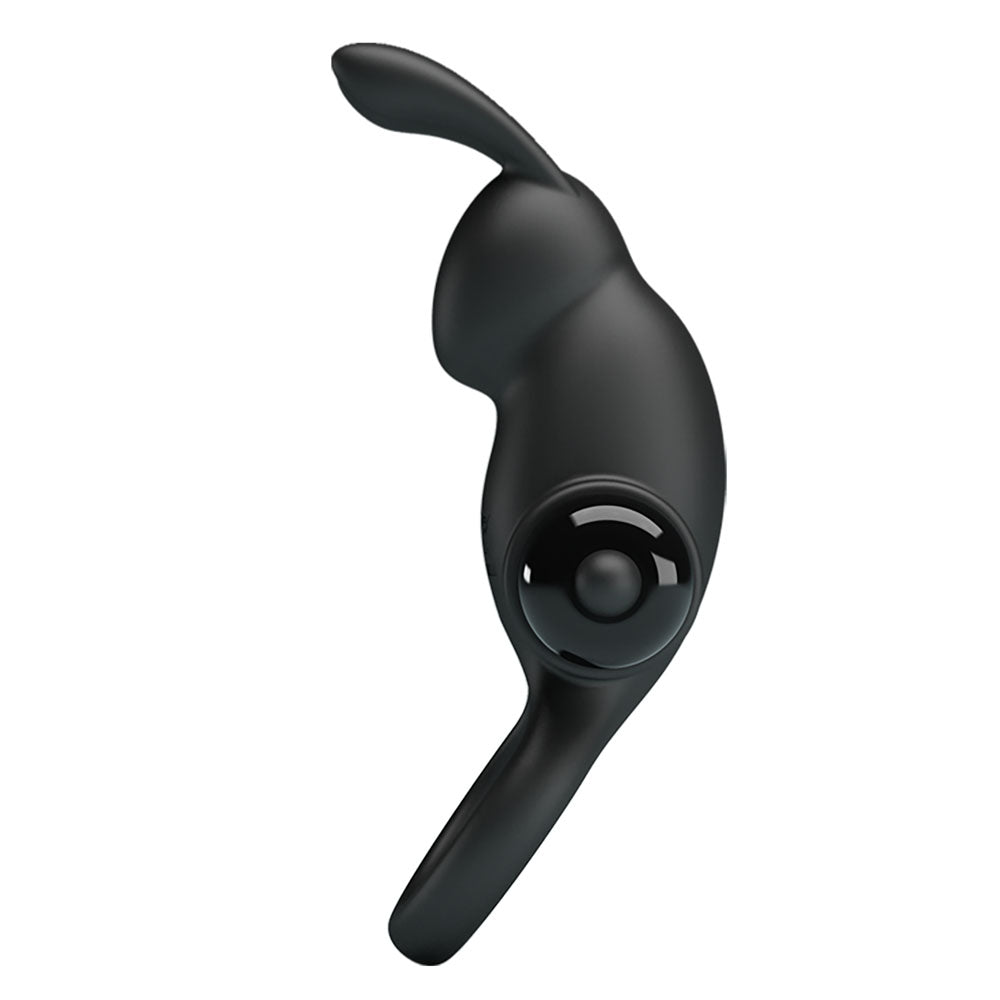 Party Up LARRY Vibrating Cock Ring - Black Vibrating Cock Ring-BI-210204-PU