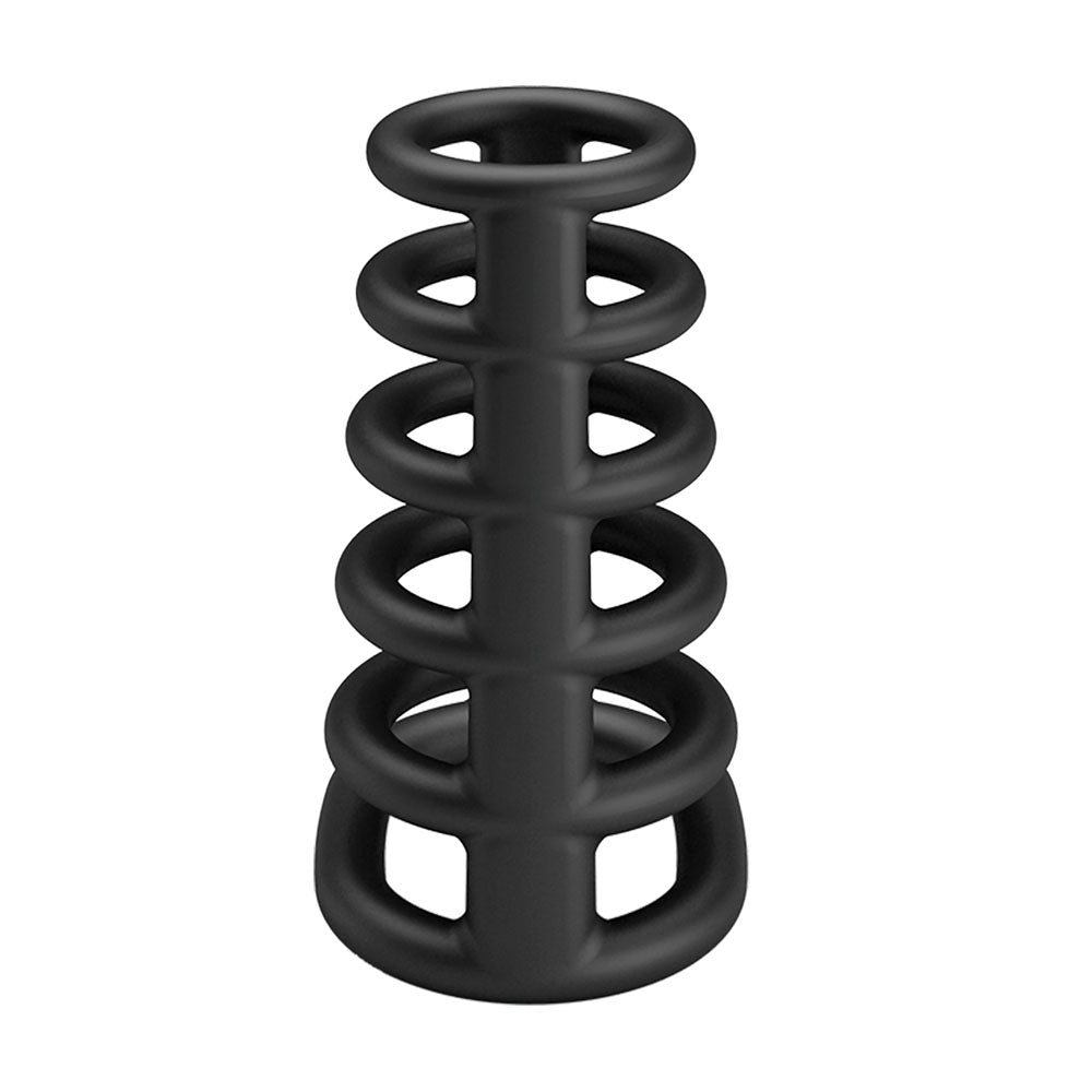 Party Up KIM Cock Cage - Black Cock Ring Cage-BI-210225-PU