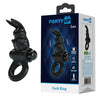 Party Up LEO Vibrating Cock Ring - Black Vibrating Cock Ring-BI-210245-PU
