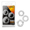 Stay Hard Beaded Cockrings - Clear Cock Rings - Set of 3 Sizes-BL-00012