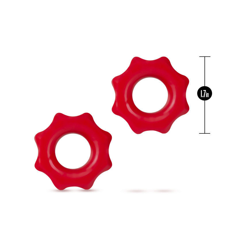 Stay Hard Nutz - Red Cock Rings - Set of 2-BL-09998