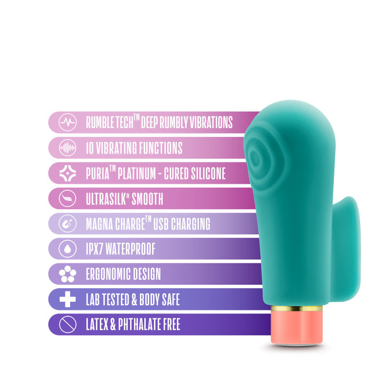 Aria Sensual AF - Teal USB Rechargeable Stimulator-BL-12422