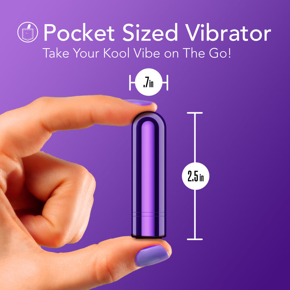 Kool Vibes - Rechargeable Mini Bullet - Grape - Purple 6.4 cm USB Rechargeable Bullet-BL-14301