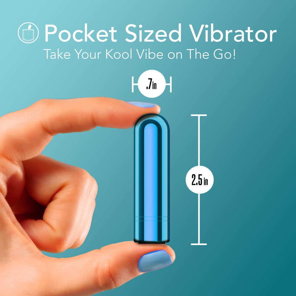 Kool Vibes - Rechargeable Mini Bullet - Blueberry - Blueberry 6.4 cm USB Rechargeable Bullet