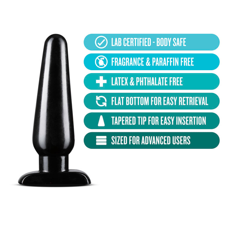 Anal Adventures Basic Anal Plug - Large - Black 16.5 cm Butt Plug-BL-18915