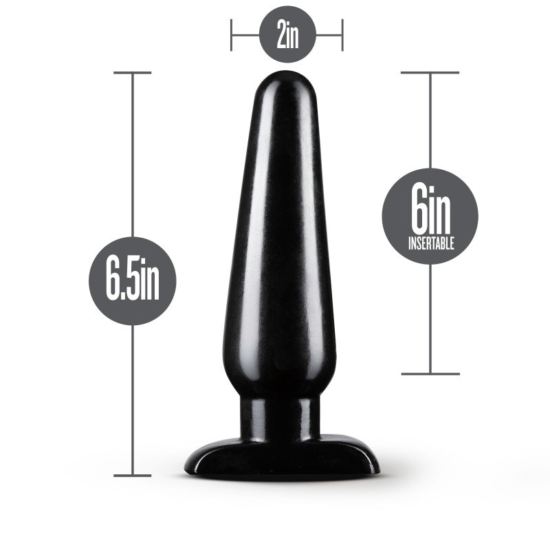 Anal Adventures Basic Anal Plug - Large - Black 16.5 cm Butt Plug-BL-18915