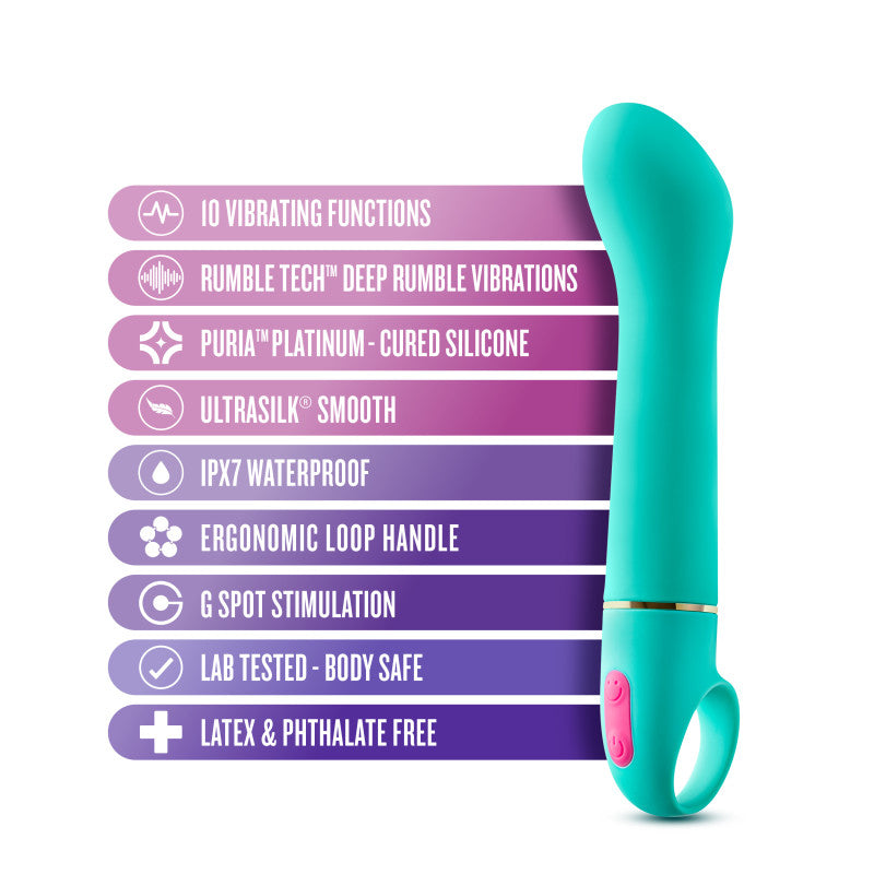 Aria Flirty AF - Teal 16.5 cm Vibrator-BL-21922