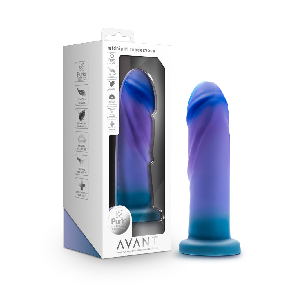 Avant - Midnight Rendezvous - Ocean Blue 19 cm Dildo-BL-23802