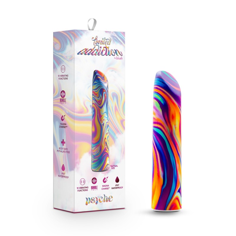 Limited Addiction Psyche - Power Vibe - Rainbow 10.2 cm USB Rechargeable Bulet-BL-27511