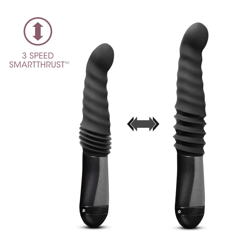 Temptasia Lazarus Thrusting Dildo - Black 25.4 cm USB Rechargeable Thrusting Dildo-BL-29985