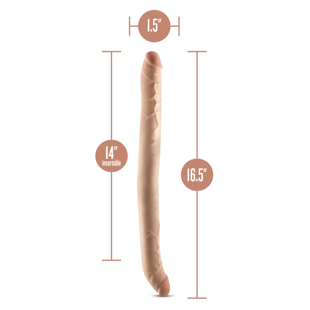 Dr. Skin Plus 16.5 Posable Double Dong - Flesh 42 cm Double Dong