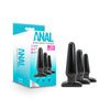 Anal Adventures Basic Plug Kit - Black Butt Plugs - Set of 3 Sizes-BL-386915