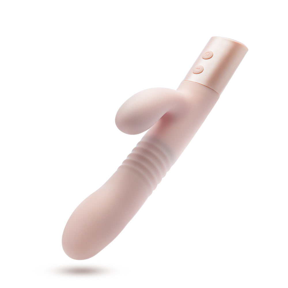 Blush - Fraya - Pink - Pink 24.1 cm USB Rechargeable Thrusting Rabbit Vibrator