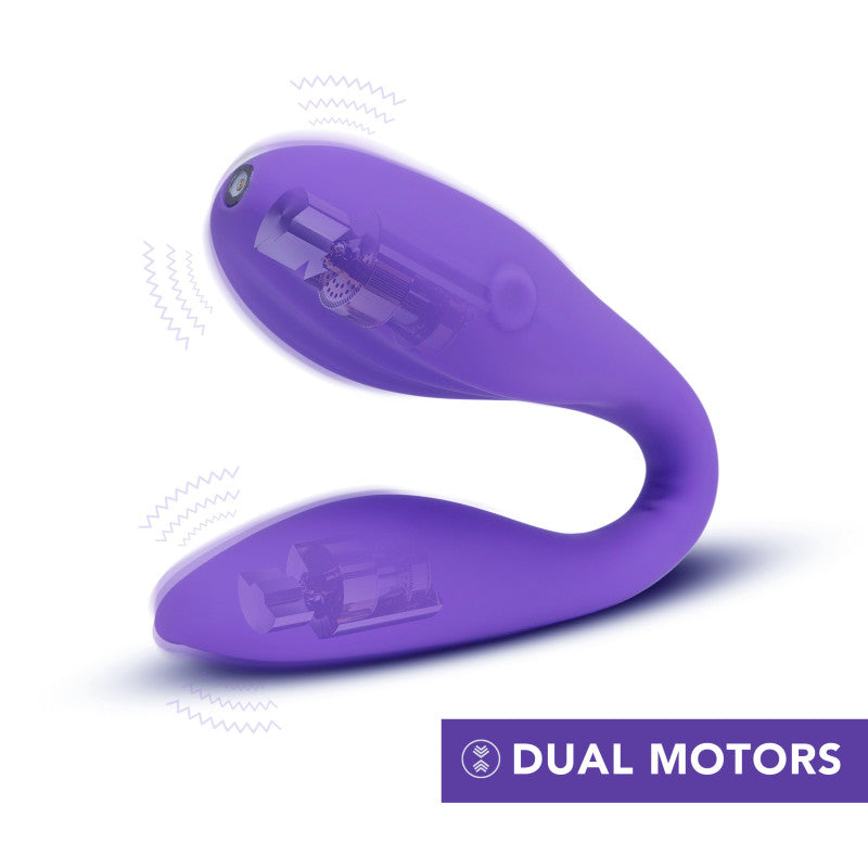 Wellness Duo - Purple - Purple USB Rechargeable Couples Vibrator-BL-44101