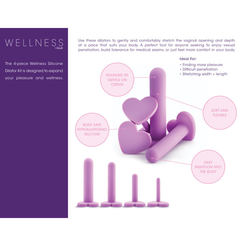 Wellness - Dilator Kit - Purple Vaginal Dilators - Set of 4 Sizes-BL-444111