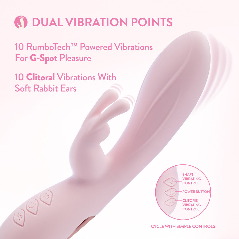 Blush - Morgan - Pink 19.7 cm USB Rechargeable Rabbit Vibrator-BL-47600