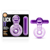 Play With Me - Lick It - Purple Vibrating Cock & Ball Rings-BL-61911