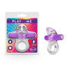 Play With Me Bull Vibrating C-Ring - Clear/Purple Vibrating Cock Ring-BL-74201