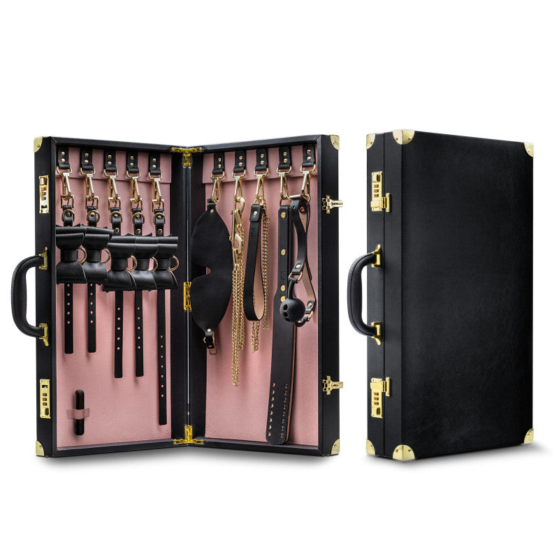 Temptasia Safe Word Bondage Kit with Suitcase - 9 Piece Bondage Set-BL-83605