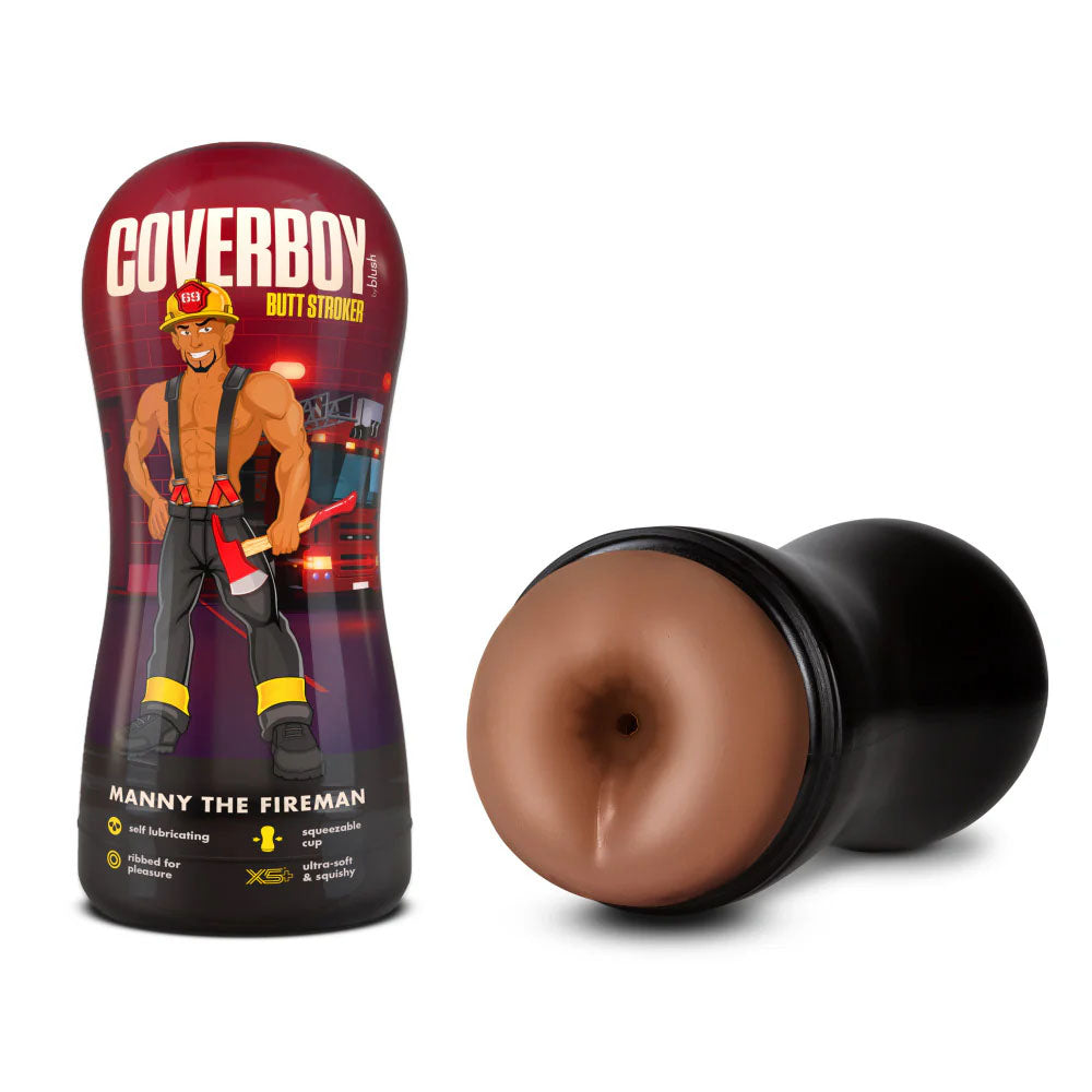 Coverboy Manny The Fireman - Tan Male Ass Stroker-BL-84057