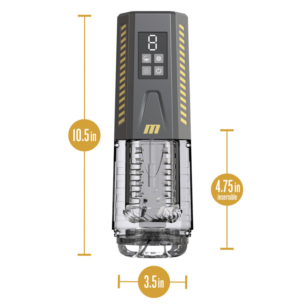 M For Men - SpinMaster Pro - USB Rechargeable Vibrating & Rotating Auto Stroker-BL-84605