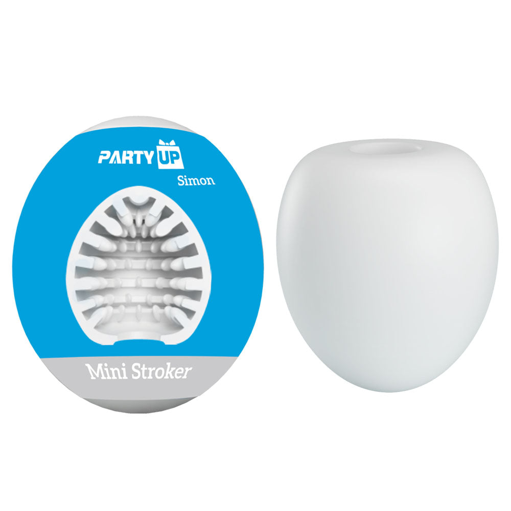Party Up SIMON Mini Stroker - White Mini Stroker-BM-00900T90-2-PU