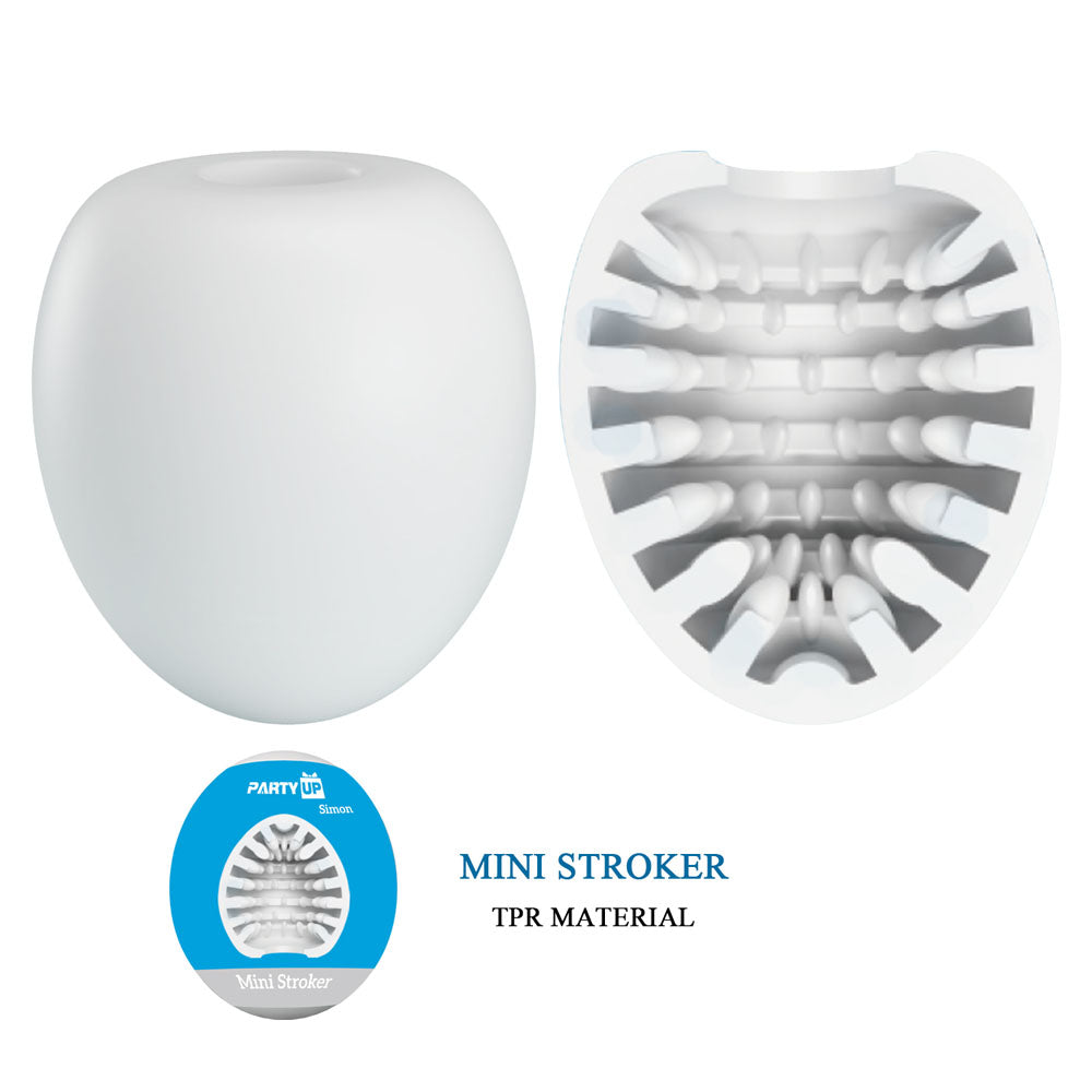 Party Up SIMON Mini Stroker - White Mini Stroker-BM-00900T90-2-PU