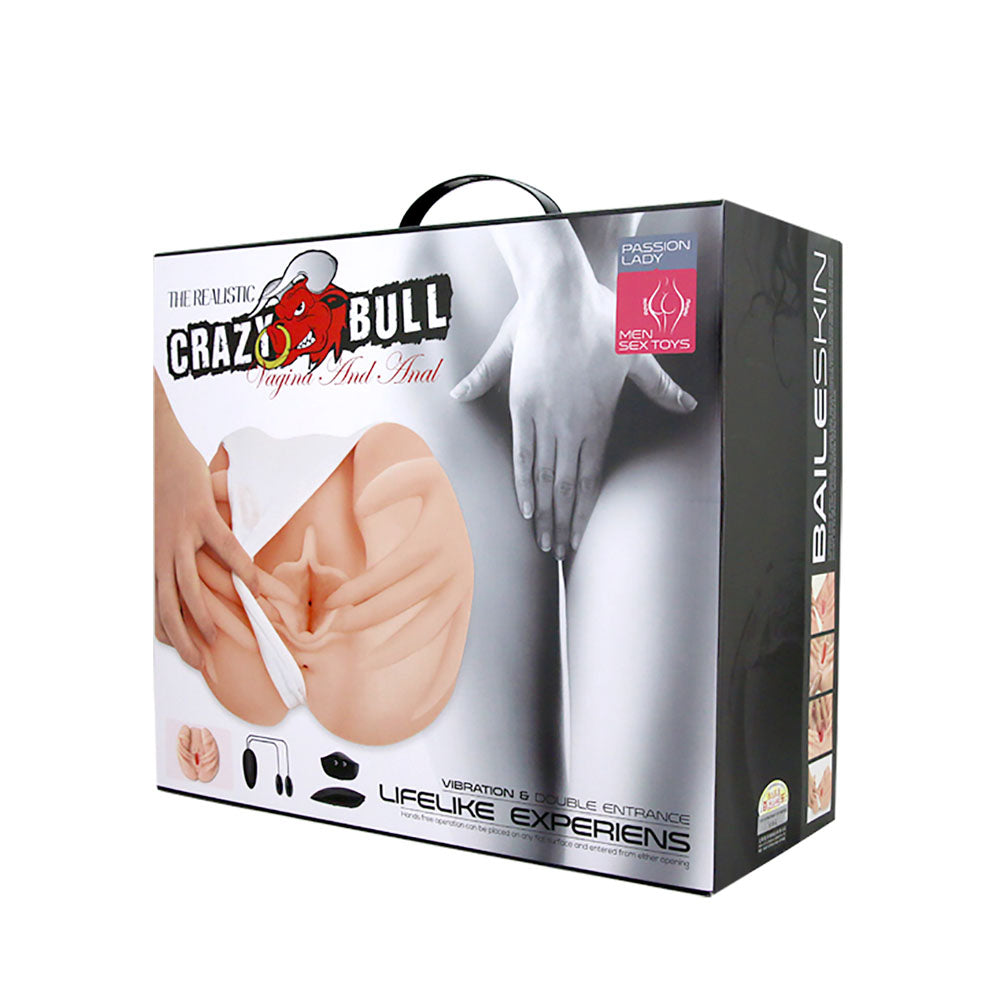 CRAZY BULL Vibrating Spread Torso - Flesh Vibrating Spread Torso Masturbator - BM-009022Z-1