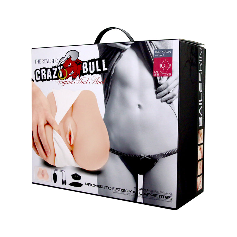 CRAZY BULL Vibrating Missionary Torso - Flesh Vibrating Missionary Torso Masturbator - BM-009113Z-1