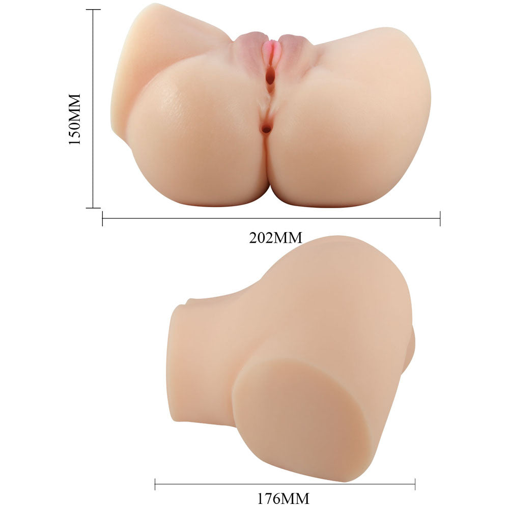 CRAZY BULL EMILIA Vibrating Torso - Flesh Vibrating Torso Masturbator - BM-009245Z