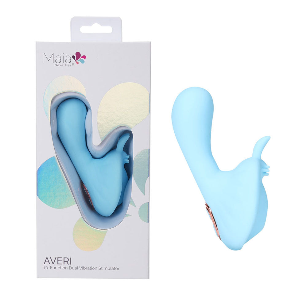 Maia AVERI - Blue - Blue USB Rechargeable Vibrator-BO-25-02-BLUE