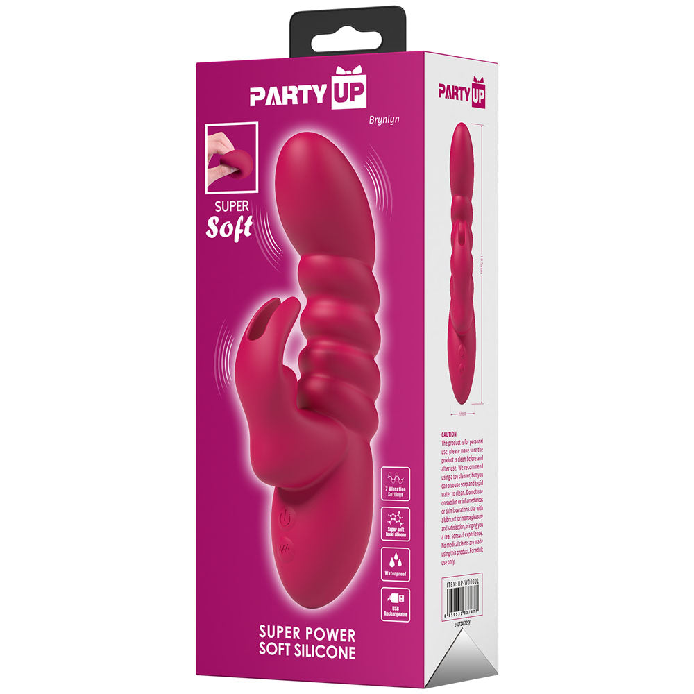 Party Up BRYNLYN - Pink - Pink 18.2 cm USB Rechargeable Rabbit Vibrator-BP-W00001