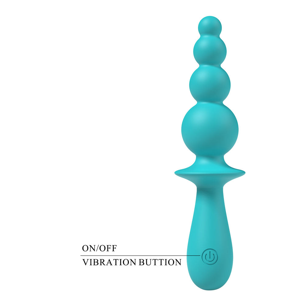 Party Up EVAJANE - Teal - Teal 17.1 cm USB Rechargeable Beaded Vibrator-BP-W00004-1