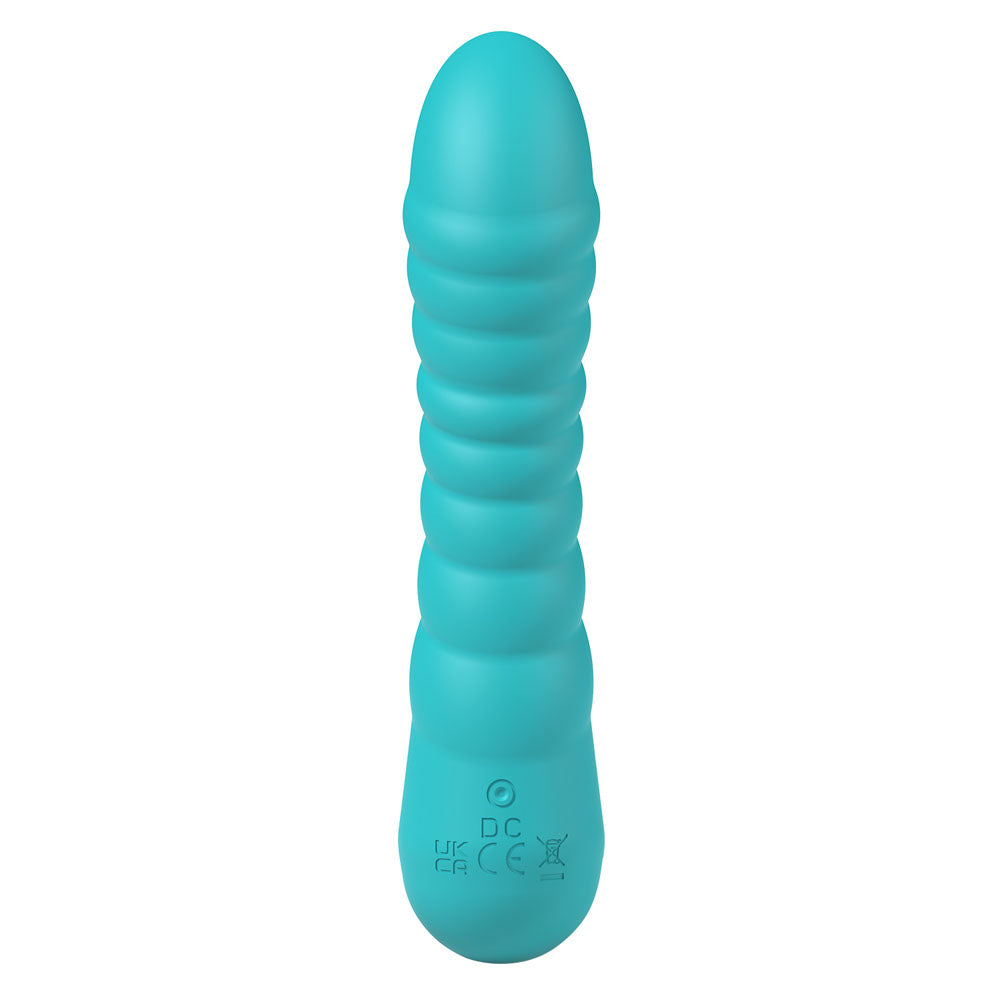 Party Up JAYLEI - Teal - Teal 14.6 cm USB Rechargeable Vibrator-BP-W00005-1