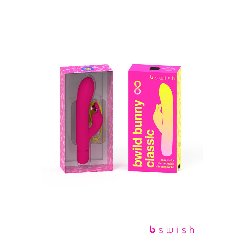 Bwild Classic Bunny Infinite - Sunset Pink - Sunset Pink 15.2 cm USB Rechargeable Rabbit Vibrator-BSCWI0327