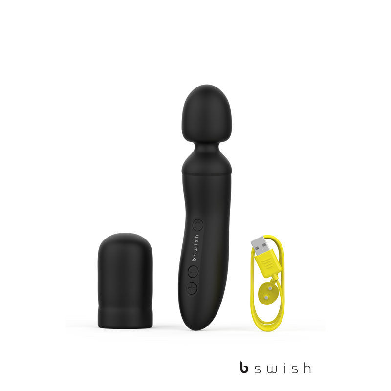 Bthrilled Premium - Noir�������������� - Black 21 cm USB Rechargeable Massage Wand-BSPTH0136