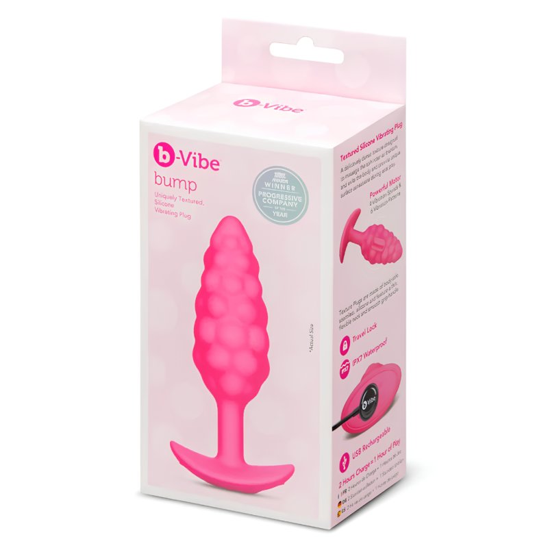 b-Vibe Bump Texture Plug - Pink-BV-145 PNK