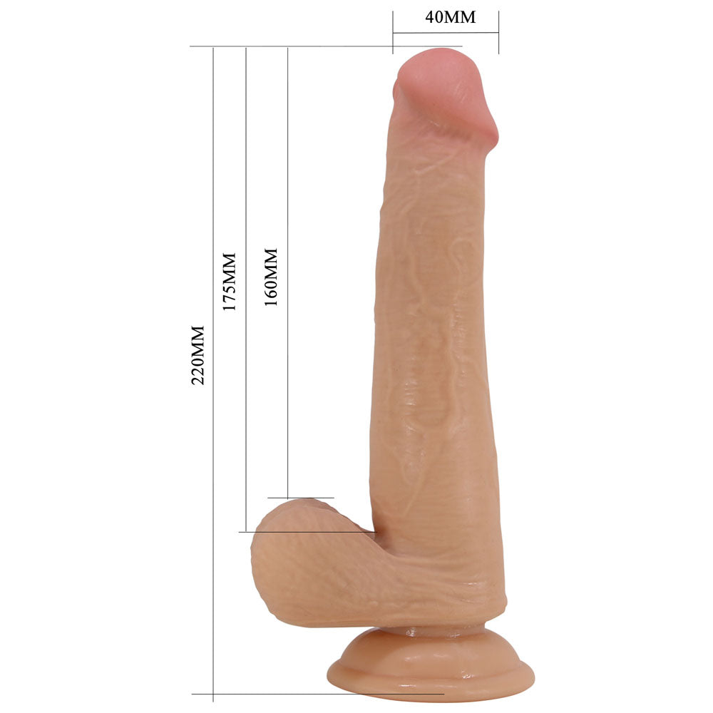 Party Up TIM Slide Skin Dong - Flesh 22 cm Flexible Dildo-BW-008117LP-PU