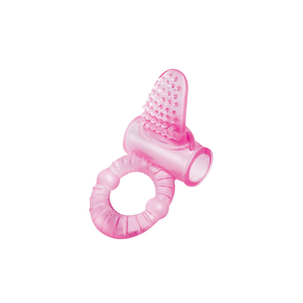 Bodywand Rechargeable Lick It Pleasure Ring - Pink USB Rechargeable Vibrating Cock Ring-BW1502