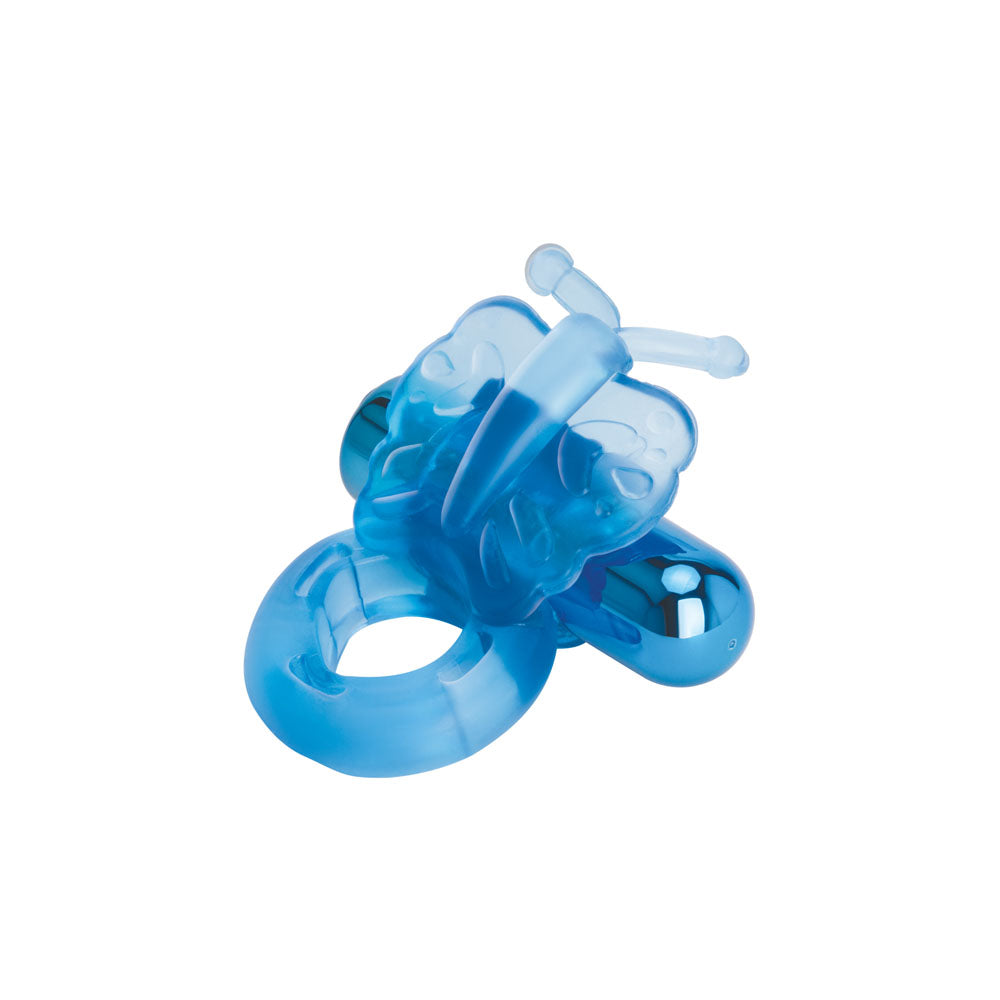 Bodywand Rechargeable Butterfly Ring - Blue USB Rechargeable Vibrating Cock Ring-BW1505