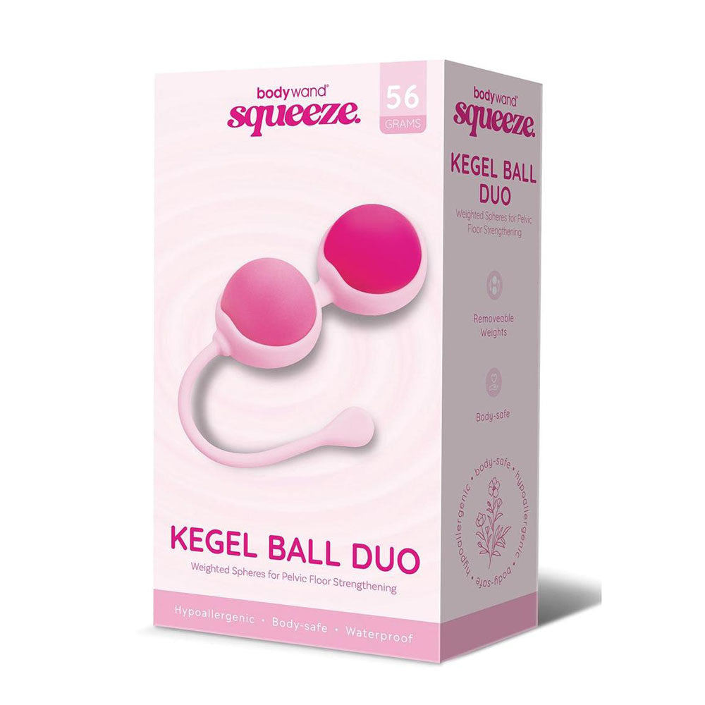 Bodywand Squeeze Kegel Ball Duo - Pink Weighted Kegel Balls-BW2000